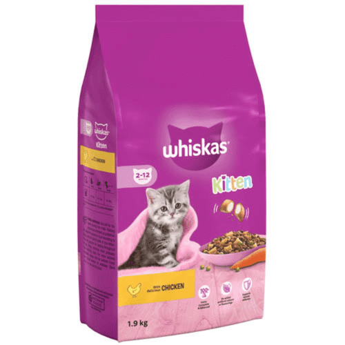 WHISKAS Cat Dry with Chicken Kitten / Junior 2-12 Months 1.9KG