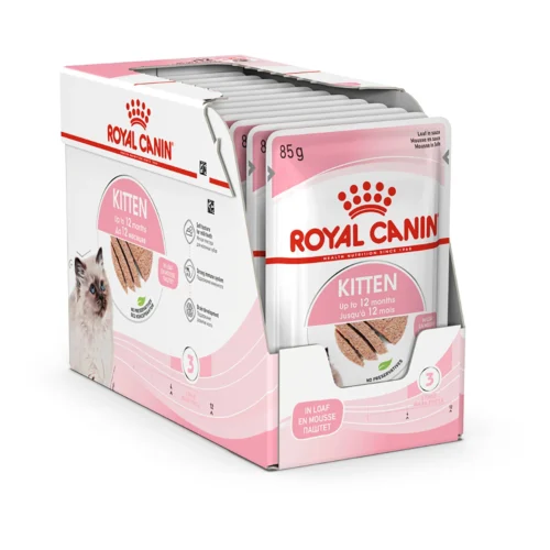 Royal Canin Kitten Loaf in Sauce – Complete Wet Food for Kittens 4–12 Months (12 × 85 g Pouches)