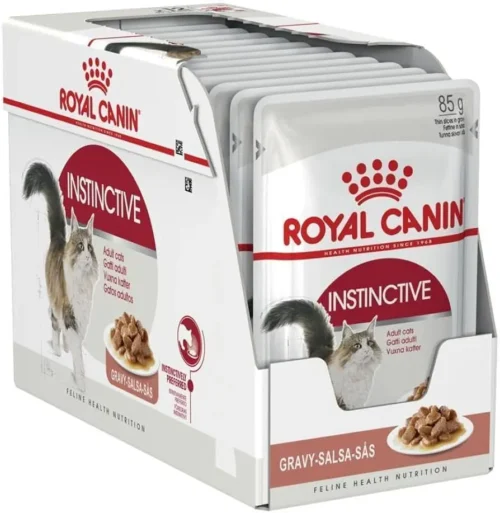 Royal Canin Instinctive – Thin Slices in Gravy, Complete Wet Food for Adult Cats (12 × 85 g)