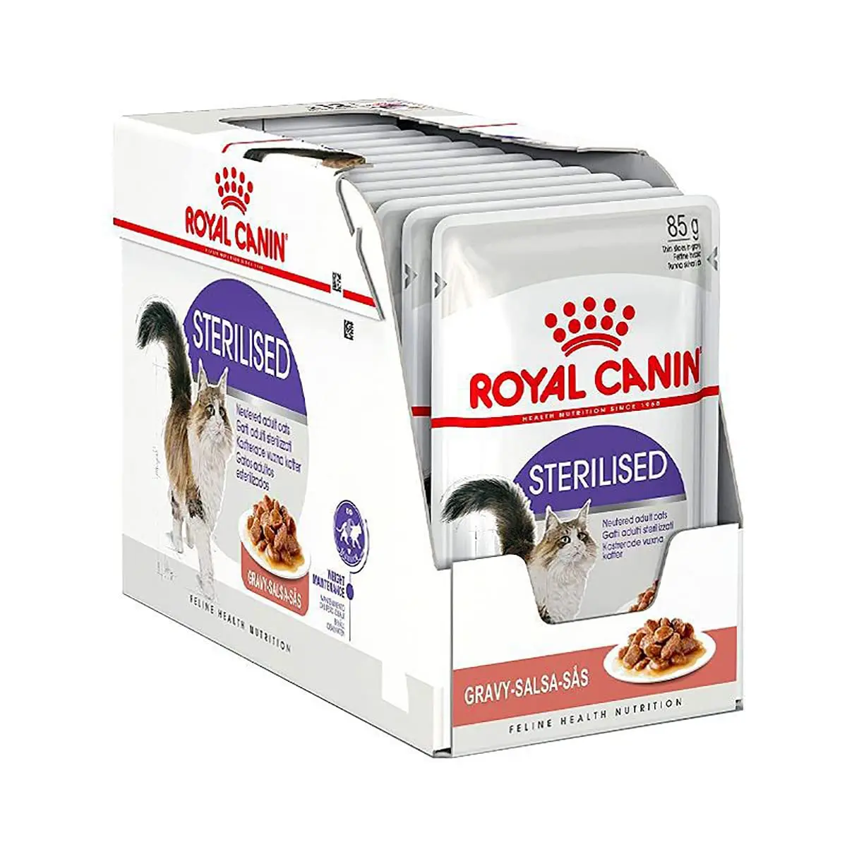 Royal Canin Sterilised in Gravy – Adult Cat Complete Wet Food (12 × 85 g Pouches)