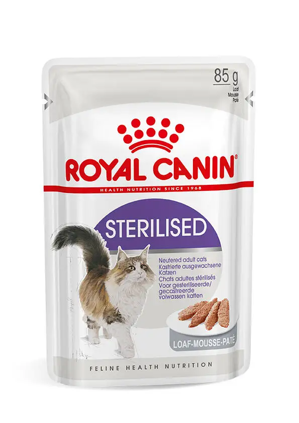 Royal Canin Sterilised Loaf – Adult Cat Complete Wet Food (12x85g Pouches) - Image 2