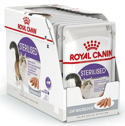 Royal Canin Sterilised Loaf – Adult Cat Complete Wet Food (12x85g Pouches)