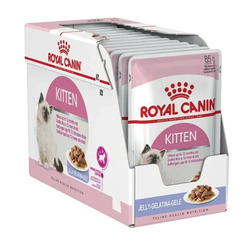 Royal Canin Kitten Chunks in Jelly – Complete Wet Food for Kittens 4–12 Months (12 × 85 g Pouches)