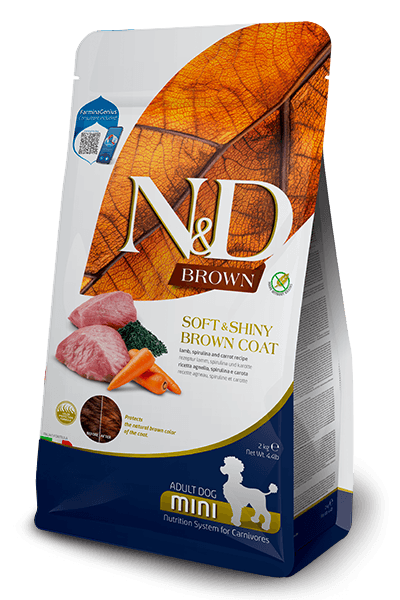 Farmina N&D Brown - Lamb, spirulina and carrot recipe - Adult Dry Dog Food 2KG