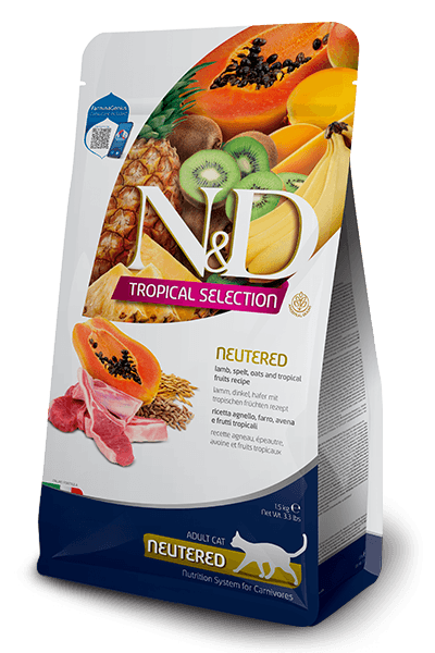 Farmina N&D Tropical Lamb Neutered Cat Dry Food 1.5kg | 5kg