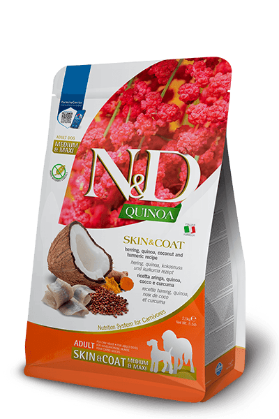 Farmina N&D Quinoa Skin & Coat Herring Medium & Maxi Adult Dry Dog Food 2.5KG | 7KG