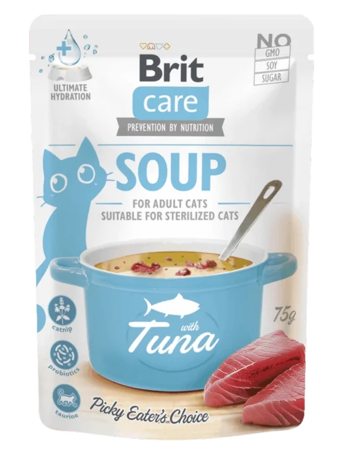 Brit Care Soup with Tuna for Cats 15x75g Pouches