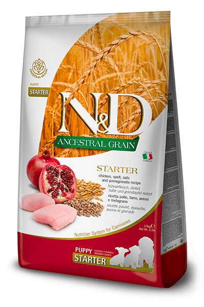 Farmina N&D Ancestral - Chicken & Pomegranate - Starter PUPPY Dry Dog Food 2.5KG