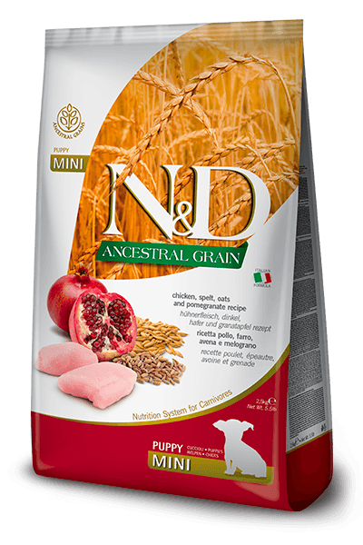 Farmina N&D Ancestral - Chicken & Pomegranate - Mini PUPPY Dry Dog Food 2.5KG