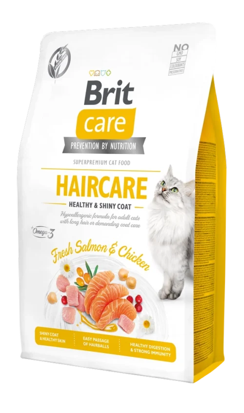 Brit Care Cat Grain-Free HAIRCARE HEALTHY AND SHINY COAT 2KG | 7KG