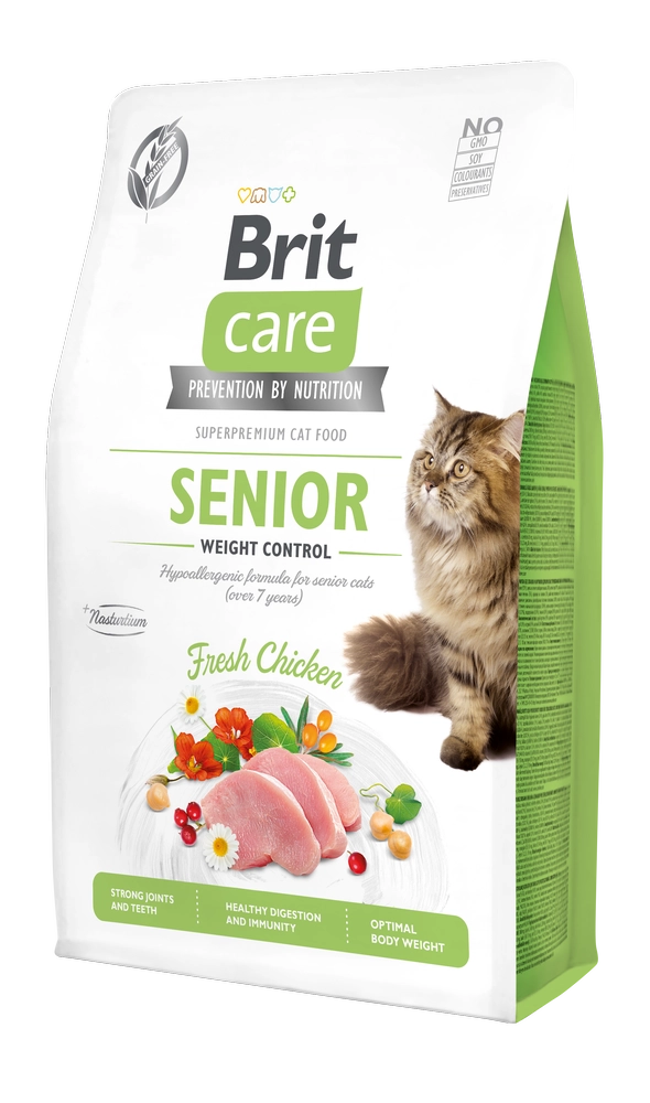 Brit Care Cat Grain-Free Chicken SENIOR AND WEIGHT CONTROL 2KG