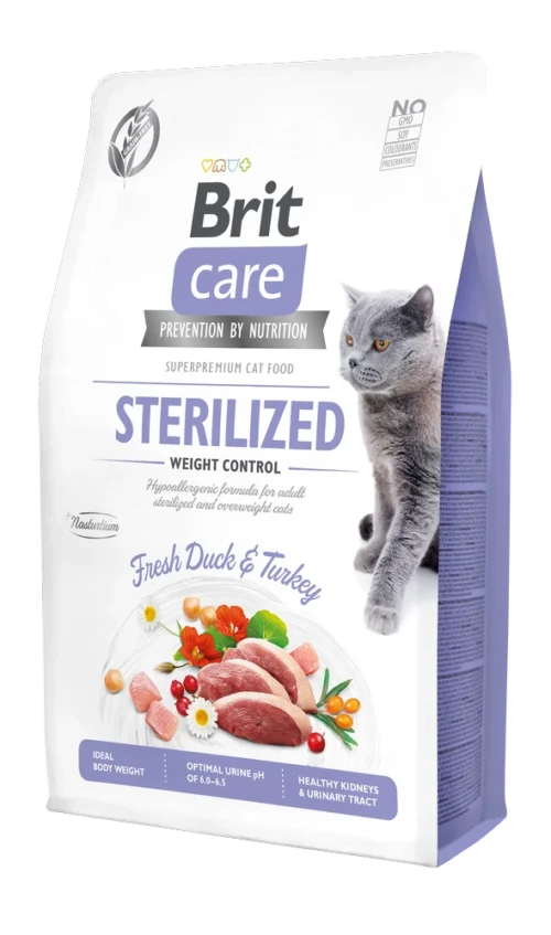 Brit Care Cat Grain-Free STERILIZED AND WEIGHT CONTROL 2KG | 7KG