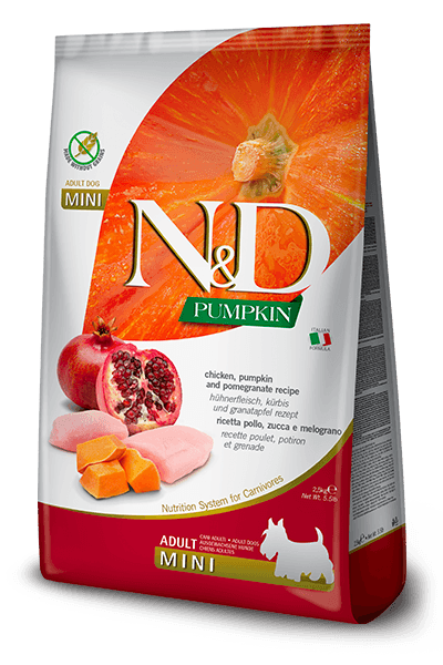 Farmina N&D Pumpkin Chicken and Pomegranate Adult Mini Dry Dog Food 2.5KG | 7KG