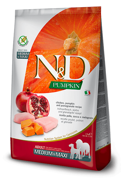 Farmina N&D Pumpkin Chicken and Pomegranate Adult Medium & Maxi Dry Dog Food 2.5KG | 12KG