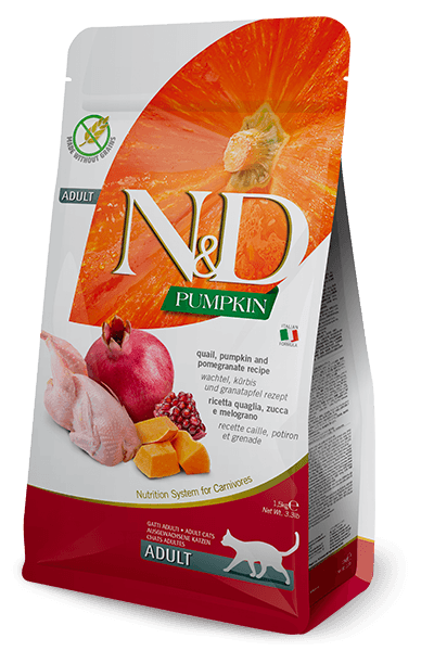 Farmina N&D Pumpkin Quail & Pomegranate Adult Cat Dry Food 1.5kg