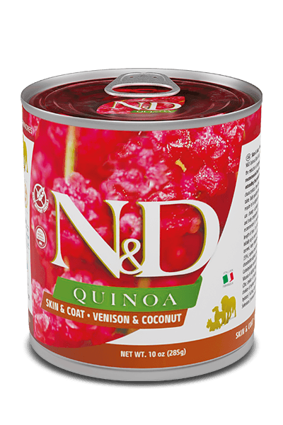 Farmina N&D Quinoa Skin & Coat - Venison & Coconut Adult Dog Wet Food 6x140gr | 6x285gr