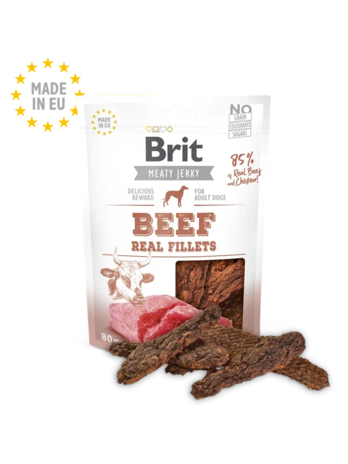 Brit Meat Jerky Snack-Beef and chicken Fillets 80g