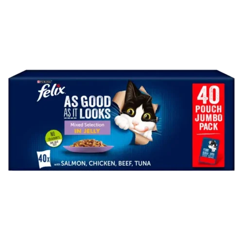 PURINA FELIX As Good As It Looks - Mixed Selection in Jelly Adult Wet Cat Food 40x85g Pouches