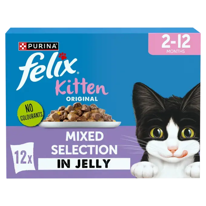 PURINA FELIX Original KITTEN - Mixed Selection in Jelly Wet Cat Food 24x85g | 48x85g Pouches