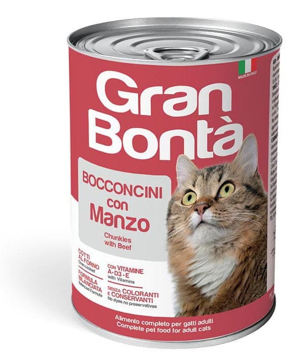 Monge Gran Bontà Adult Cat Chunkies with Beef 24x400g Cans