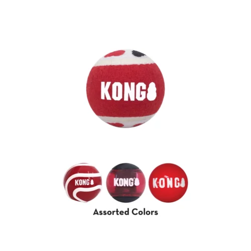 KONG ASSORTED SIGNATURE BALLS M 4PK
