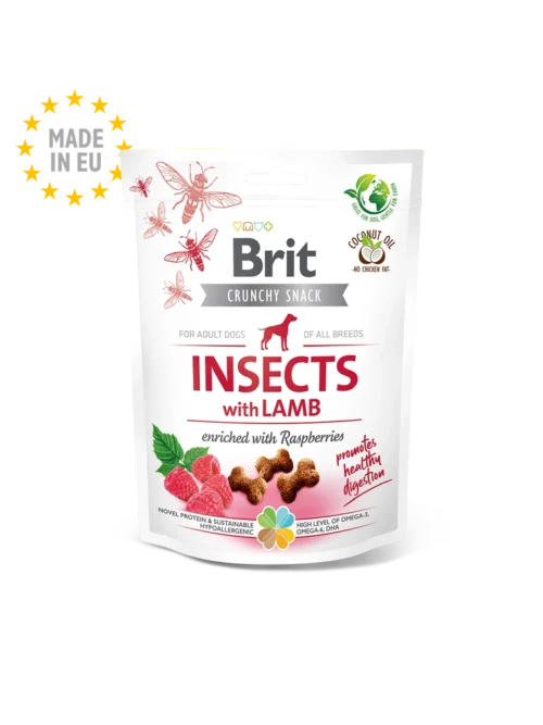 Brit Care Crunchy Cracker. Insects with Lamb enriched with Raspberries 200g