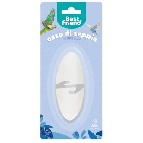 BEST FREIND 1PC CUTTLEFISH BONE WITH HOLDER 12X5CM 30G