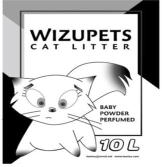 WIZUPETS CATLITTER WITH BABY POWDER 10LTRS